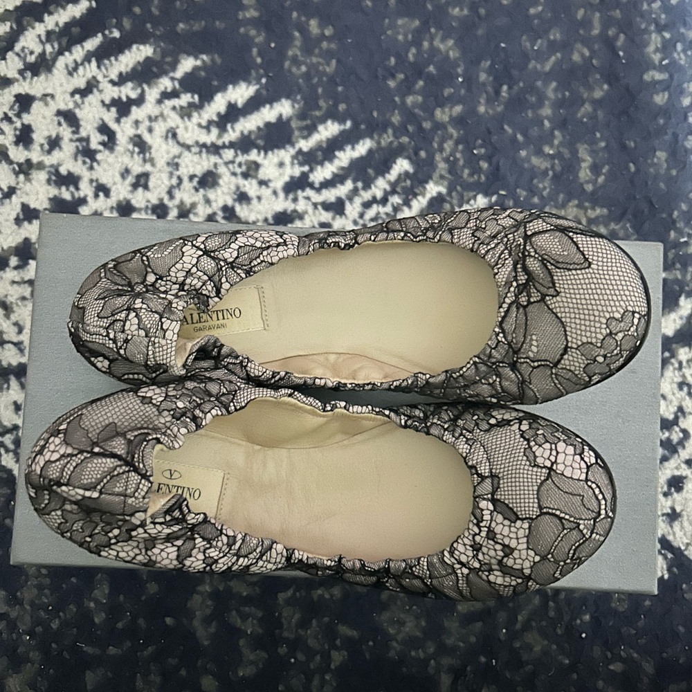 Valentino lace flats